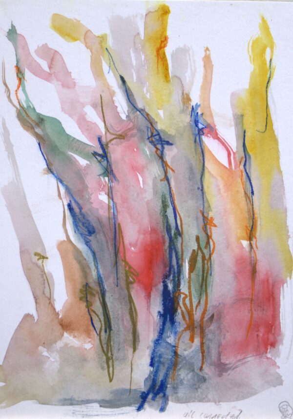 All connected, watercolour and pastel on paper, 42 x 30cm